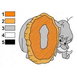 Alphabets O With The Flintstones Embroidery Design 2